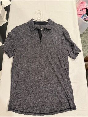 lululemon athletica Men's Heather Charcoal/Black Polo